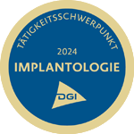 Siegel 2024 - Tätigkeitsschwerpunkt Implantologie DHI